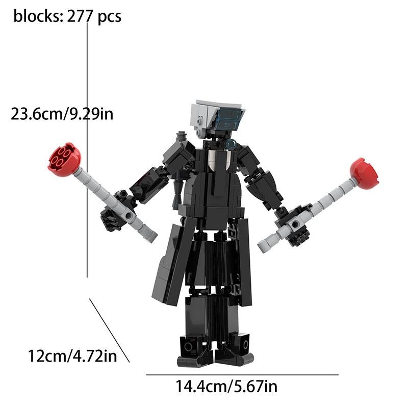 Skibidi Toilet Abs Plastic Building Blocks Popular Cross-border Toy For Kids 7-14)