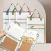 Large Opening Zipper Bag PVC Document Bag Portable Subject Classification Bag  Book Storage Bag