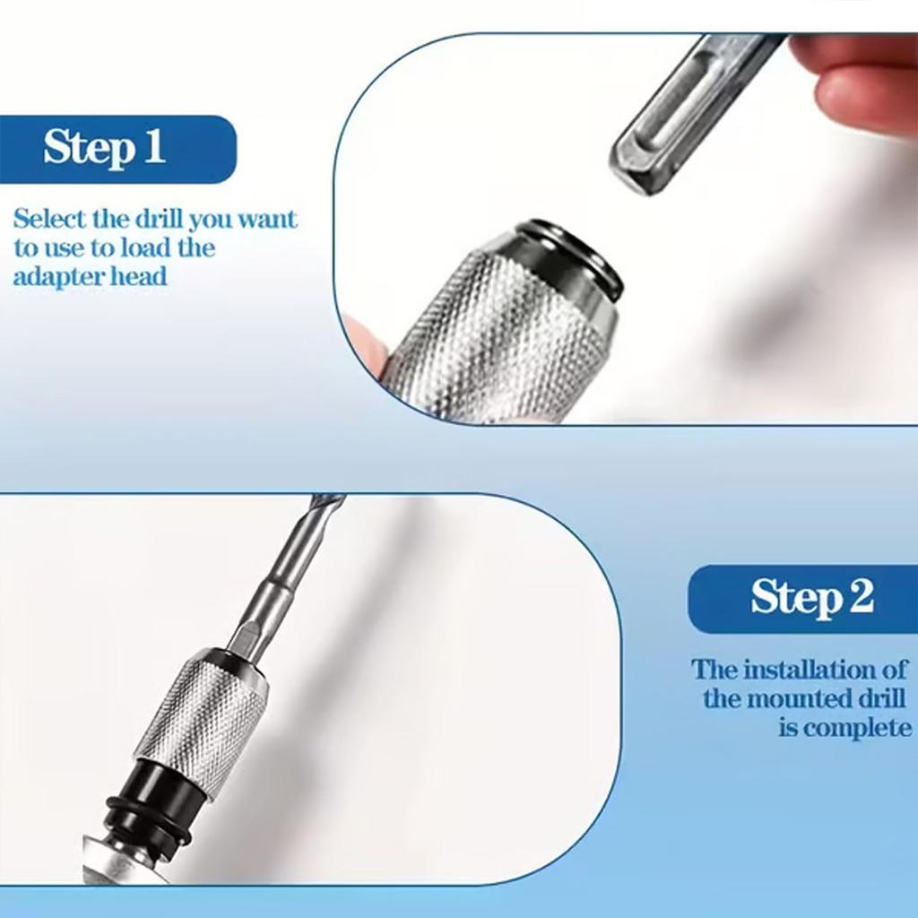Hammer Adapter Bit For Electric Drill Convert Wrench To Impact Hammer Tool For Concrete Brick Stone Drilling