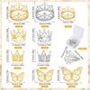 Princess Crown Butterflies Stickers Valentine's Day Gift Decoration Flower Ornament Decor Party Birthday Supplies Accessories