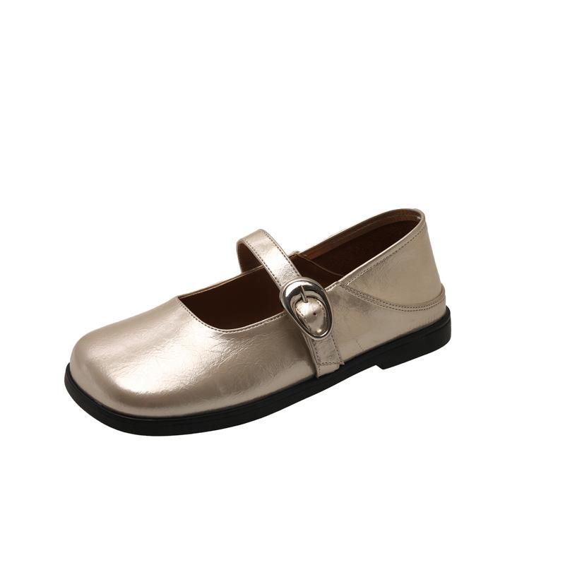 Mary Jane Shoes Women's 2025 Summer New Shallow Mouth Japanese Soft Surface One-pedal Small Leather Shoes Female Student Casual Single Shoes