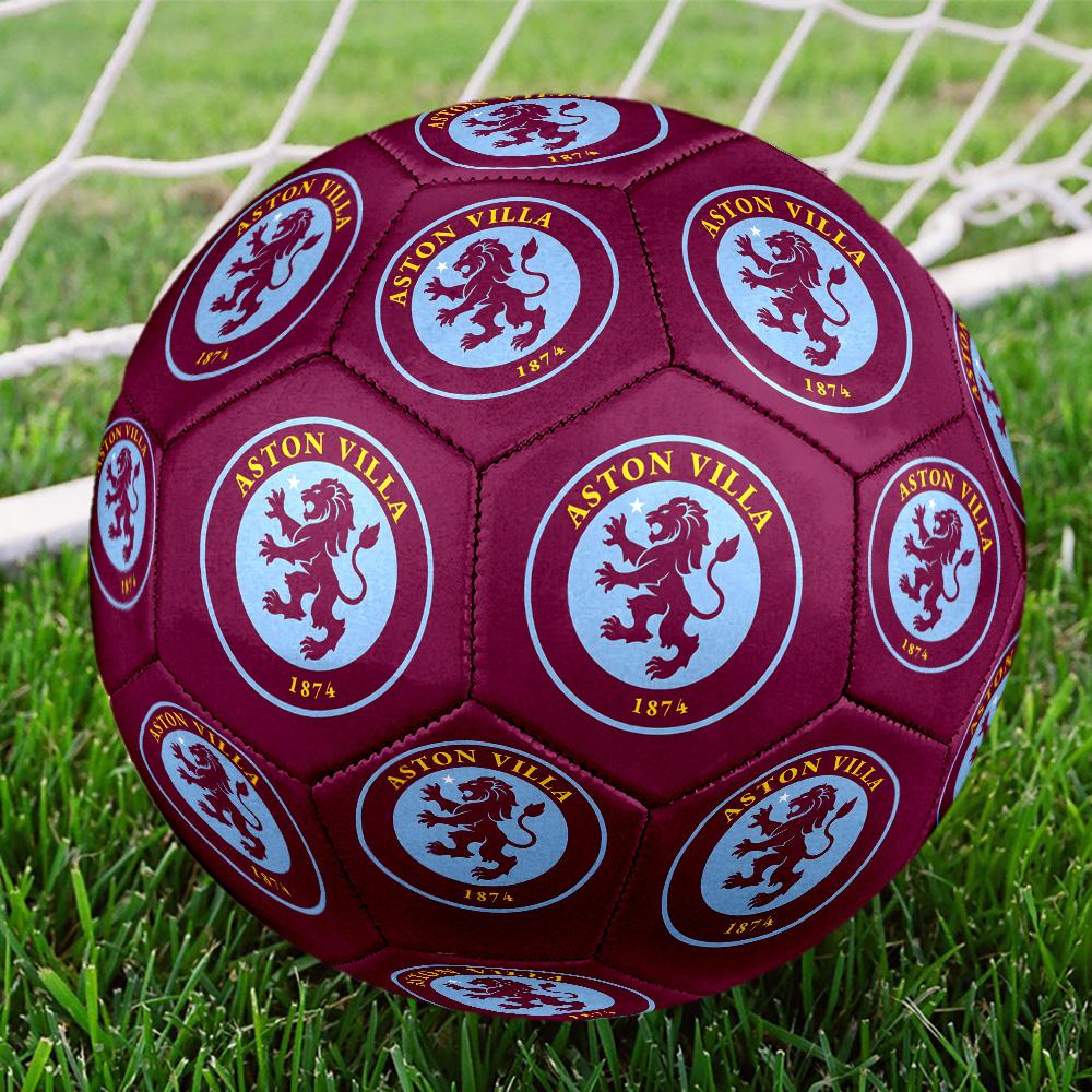 Aston Football Club Printed Size 5 Soccer Balls, High-Quality, Anti-Slip, Protective Football, A Unique Gift , Birthdays, Christmas Gifts