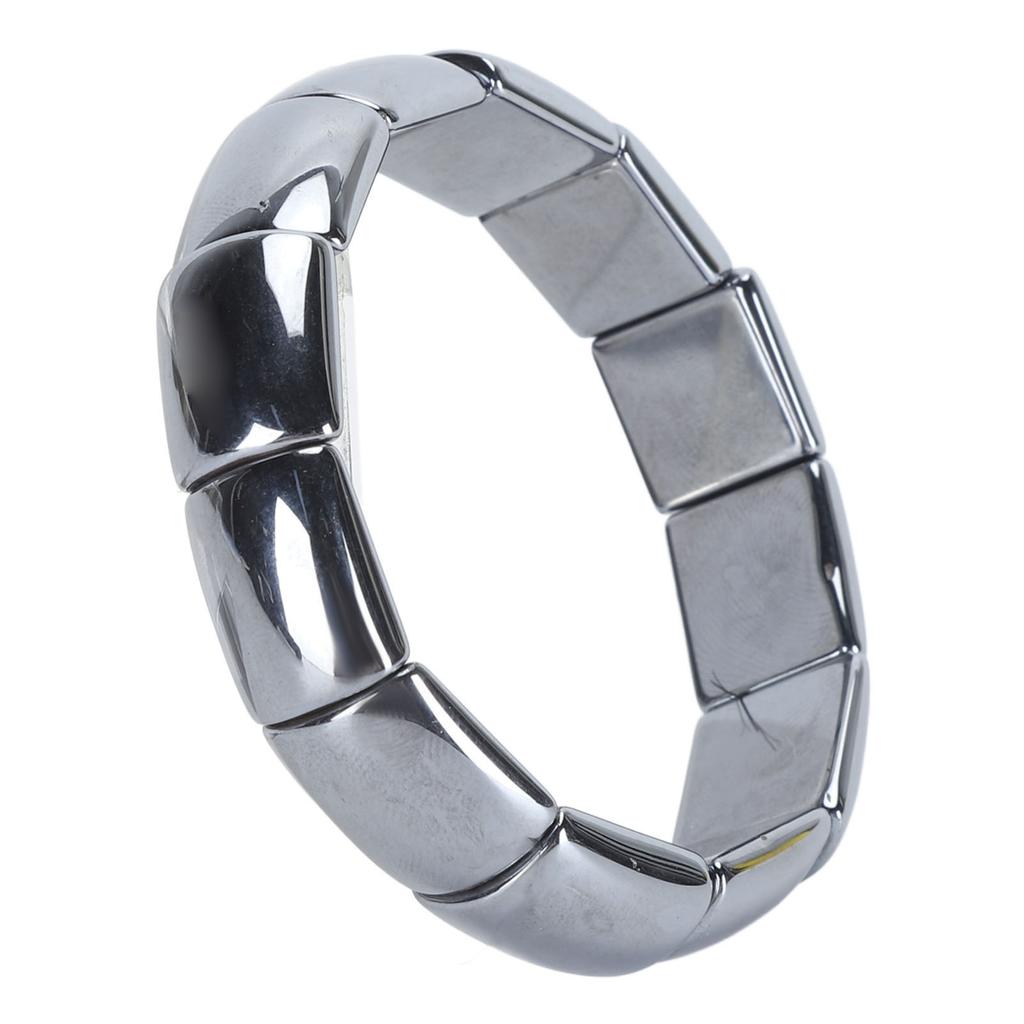 Terahertz Rectangle Bead Bracelet Elastic Fashion Stress Relax Unisex Thz Energy Stone Wristband