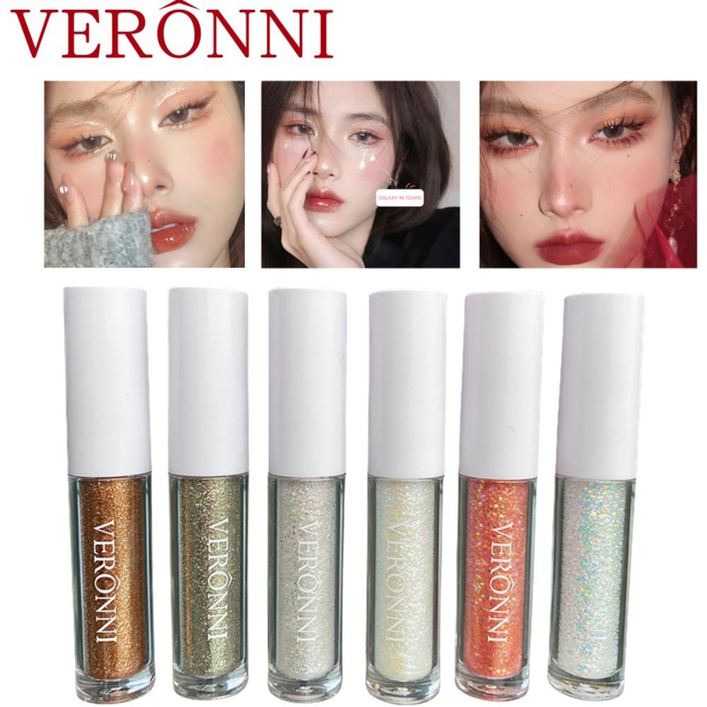 

VERONNI Жидкие тени для век Flash Flash Powder Пайетки Лежащий шелкопряд Свет Яркий Супер Тонкий Блеск Кристалл Блик Цвет Макияж