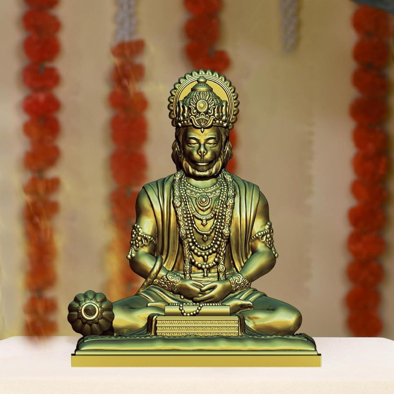 

4,5-дюймовая статуэтка Баджрангбали с Гадой/Хануман Джи/Санкат Мочан/Божьи идолы для дома/приборной панели автомобиля/офиса/Декоративные предметы/Стол/Мурти