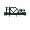 "Home Love" Shaped Key Holder With Hooks - No-Drill Wall Mount, Metal Organizer For Living Room Decor,Key Rack | Key Hanger Wall