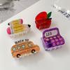 Acrylic Hair Claw School Bus Pencil Computer Fruit Shape Hair Clip Women Grabber Style Hairpin Hair Accessories