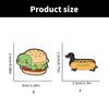 Fun And Elegant Food Themed Brooch Featuring Hamburger And Hot Dog Designs Portable Accessory for Daily Casual Wear