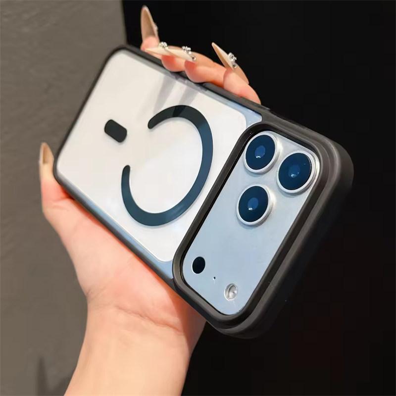 Official Clear Acrylic For Magsafe Case For iPhone 17 Air 16 15 14 13 12 11 Pro Max Plus 16E Magnetic Wireless Charge Hard Cover