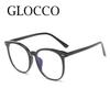 Transparent Computer Glasses Frame Women Men Anti Blue Light Round Glasses TR90 Optical Reading Glasses