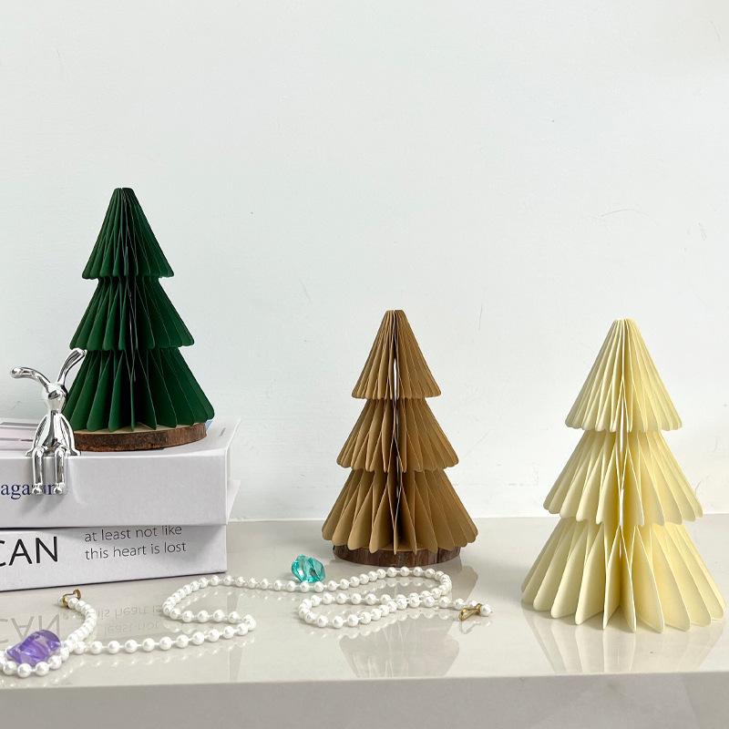 Creative Honeycomb Folding Christmas Tree Tabletop Ornament