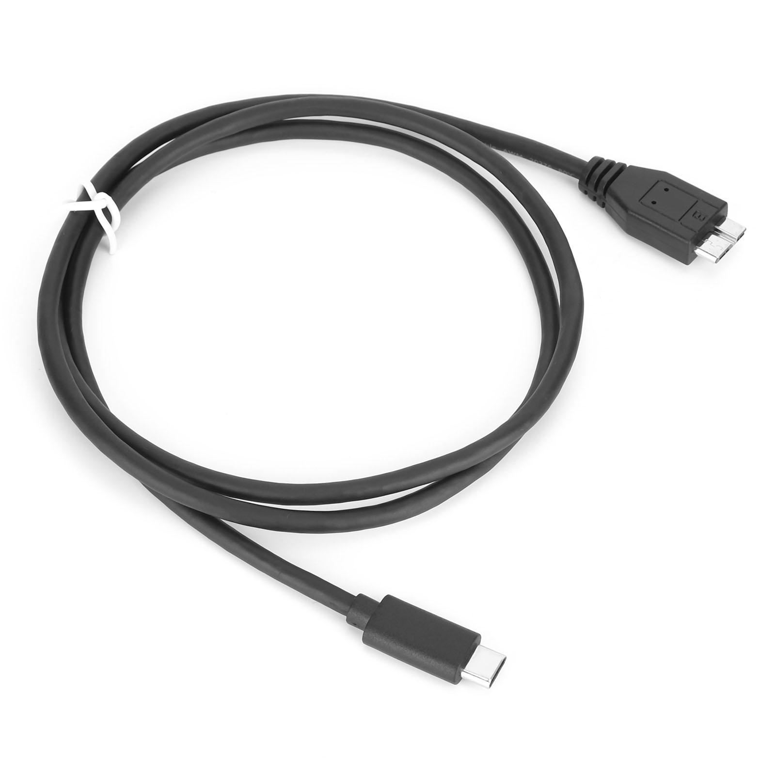

Hard Disk Data Cable 1 Meter 5Gbps Highspeed Transmission Typec to Micro B USB 3.0 Computer Accessory