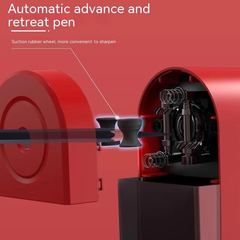 Hand Crank Pencil Sharpener Cutter For School Student Artist Charcoal Large Capacity Rotary Pencil Knife Tools Adjustable Points