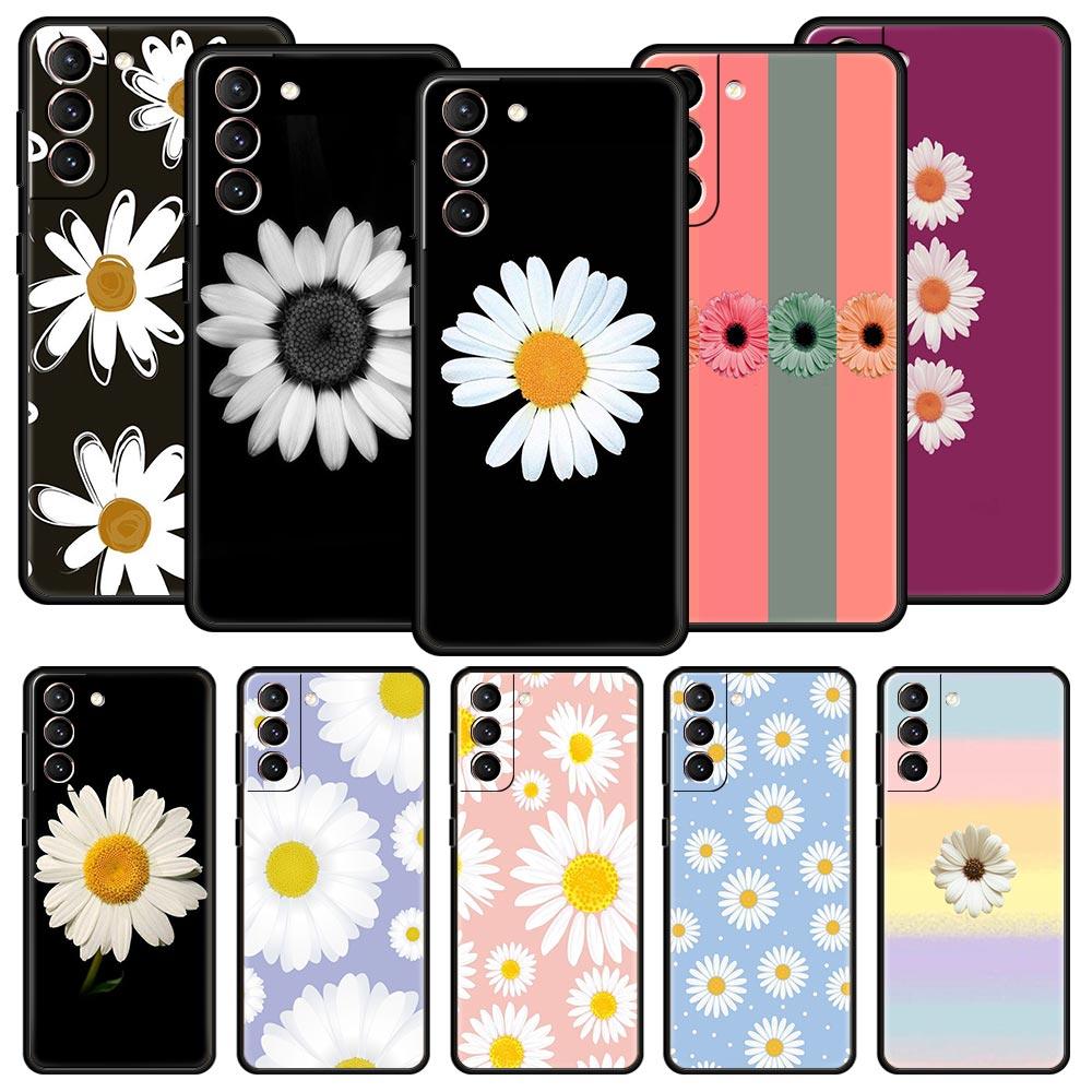 Phone Case for Samsung Galaxy S26 S25 S24 S23 S22 S20 S21 FE Ultra Plus S25 Edge 5G Soft TPU Fashion Fresh Little Daisy Flower