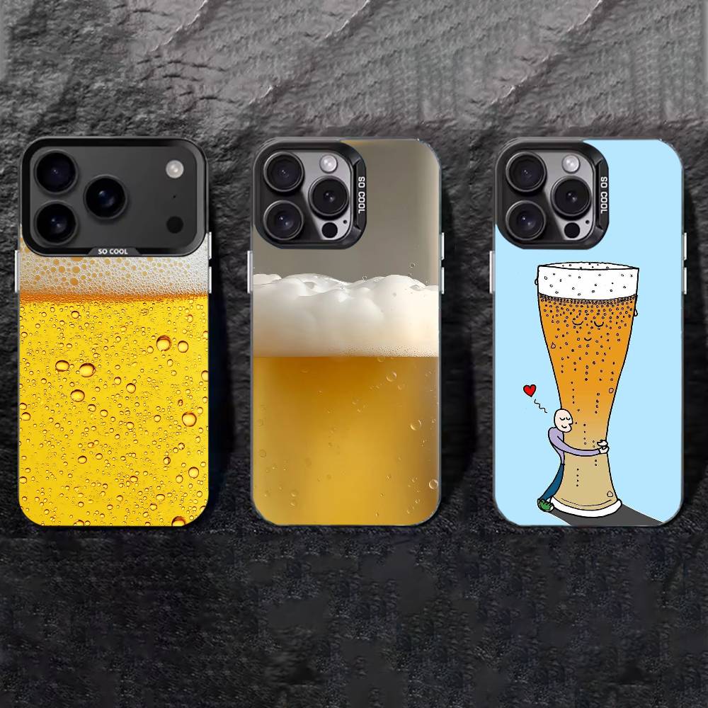 Beer Alcohol CHEERS Phone Case For iPhone 17,16,15,14,13,12,11 Plus,Pro Max,XS,Colored Silver Phone Case
