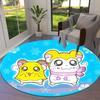 1pc Winter Hamsters Round carpet, Made of Polyester,Perfect for Decorating Office Chairs, Living Rooms