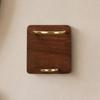 WallMounted Organizer with Metal Support Rods Renter Friendly Solid Wood Wall SpaceSaving