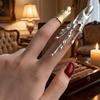 Irregular Texture Nail Sleeve Vintage Armor Ring Unique Lava Drop Ring  Vacation