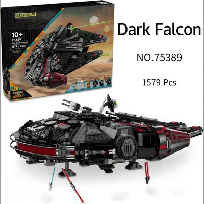 NEW Compatible 75389 Millennium Falcon The Dark Spaceship Model Bricks Building Block for Boys Gift for Kids Educational Gift