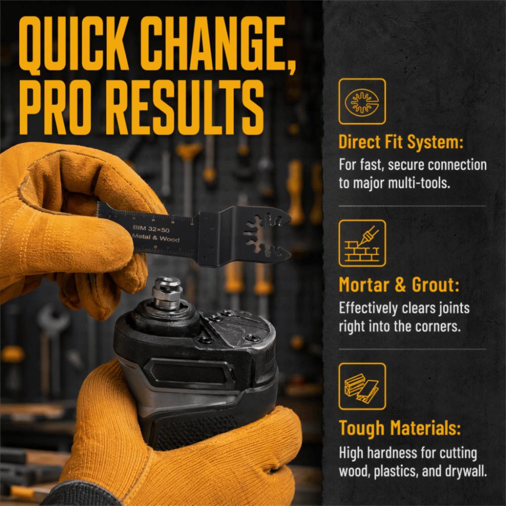 Carbide Oscillating Multi Tool Saw Blade 32mm Bi-metal Multitool Power Bit  Power Tool Compatible