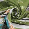 30% Silk 70% Cashmere Scarf Women Hand Rolled Horse Print Square Scarves Wraps Bandana Big Hijabs Female Foulard 135Cm