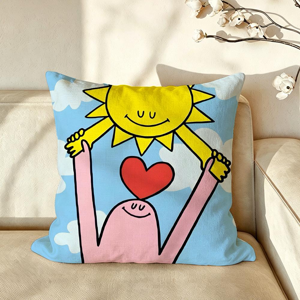 Art BBig HHugs Cushion Cover Pillow Case Antidustmite Pillowcase Silky Short Plush Sofa Cushion Cover hot