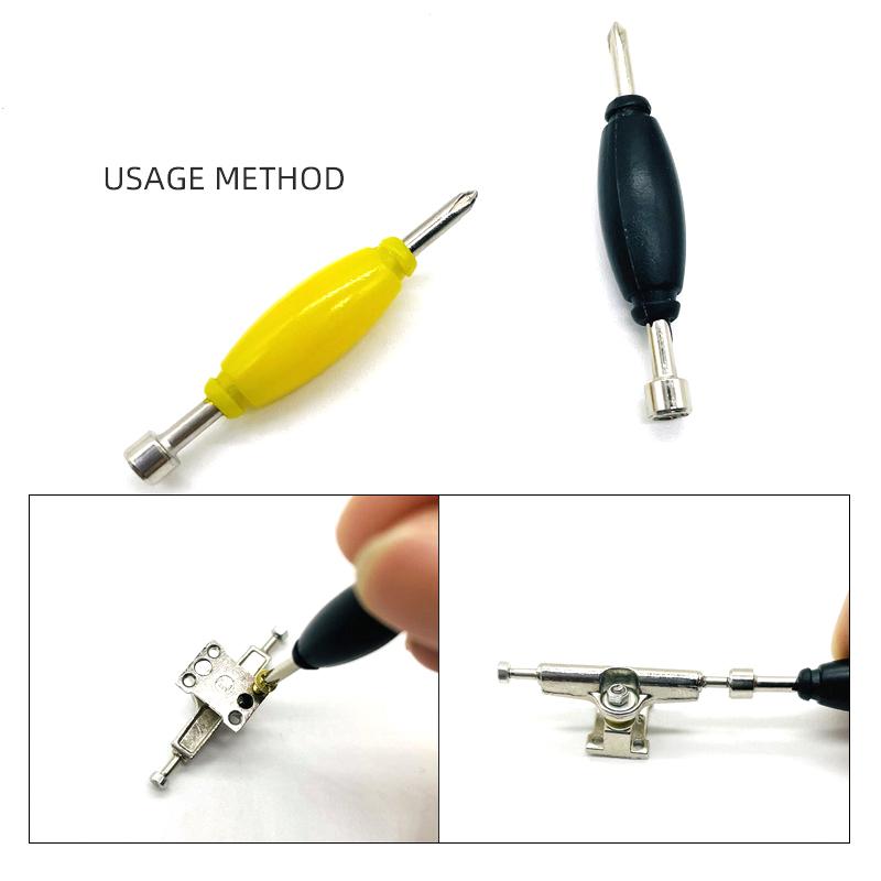 3ks Finger Skateboardový šroubovák Dvojitý šestihranný křížový šroubovák Univerzální díly Příslušenství Demontáž Nástroje na opravu