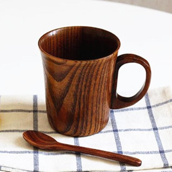 Home Wooden Coffee Mug Cup With Handle Tea For Drinking Office Espresso