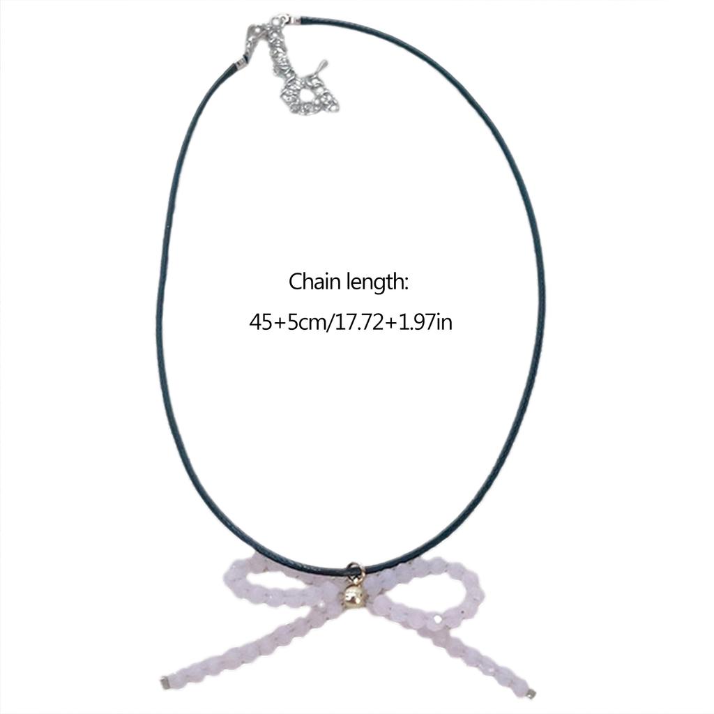 Elegant Bowknot Necklace Unique Perals Bowknot Pendant Clavicular Chains Accessories Perfect for Parties and Weddings