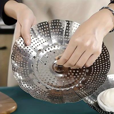 1 Multifunctional Foldable Steamer, Stainless Steel Folding Rack, Cooking Accessory, Kitchenware, Kitchen Utensil, Kitchen Tool