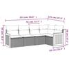 VidaXL Salon de Jardin avec Coussins 5 pcs, Canapés de Terrasse, Ensemble de Meubles de Patio, Mobilier d'Extérieur, Beige 3227626