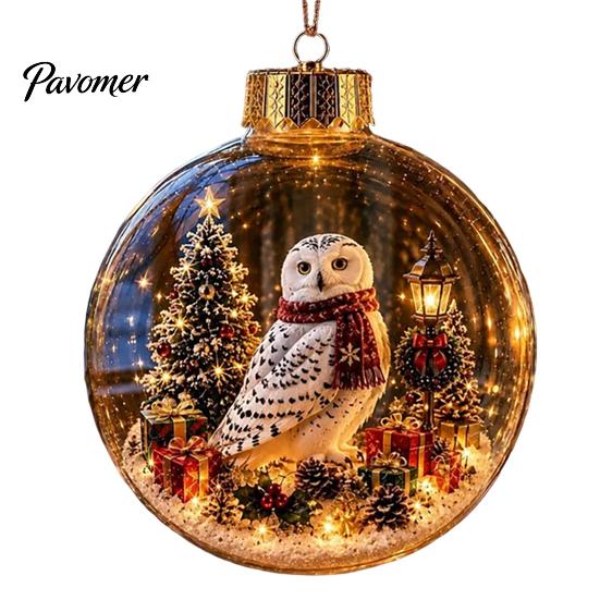 Durable Holiday Party Supplies Glowing Christmas Story Ornament, Mini Scene in Ball, Light Up Hanging Decorations for Garden Clear Plastic Ball