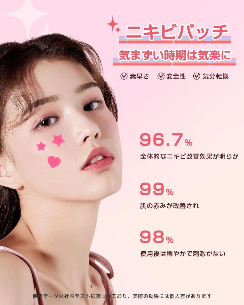 FERNIDA Spot 6 300 Pimple Skin Cute Spot Conceal Facial Makeup Large Tea Tree Star Shape Blossom Pink Patches, Bulk, Colors, Patches, Care, Packs,