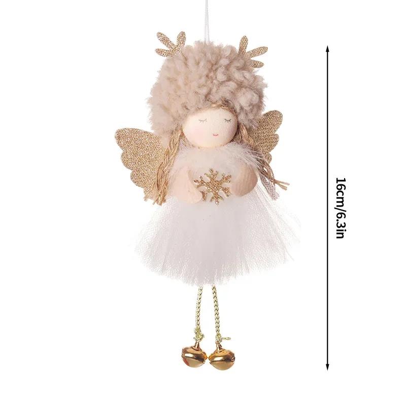 New Christmas Angel Doll Pendant Angel Christmas Tree Pendant Plush Hanging Decoration Charms New Year Gifts Christmas Supplies