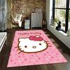 Hello Kitty Pink Carpet with Floral Pattern Suitable for Use As an Anti-slip Game Mat for Living Room and Bedroom Sofas