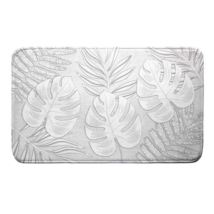 Tapis De Bain - Feuilles D'ambre - 45x75cm - Doux Et Anti-dérapant - Microfibre