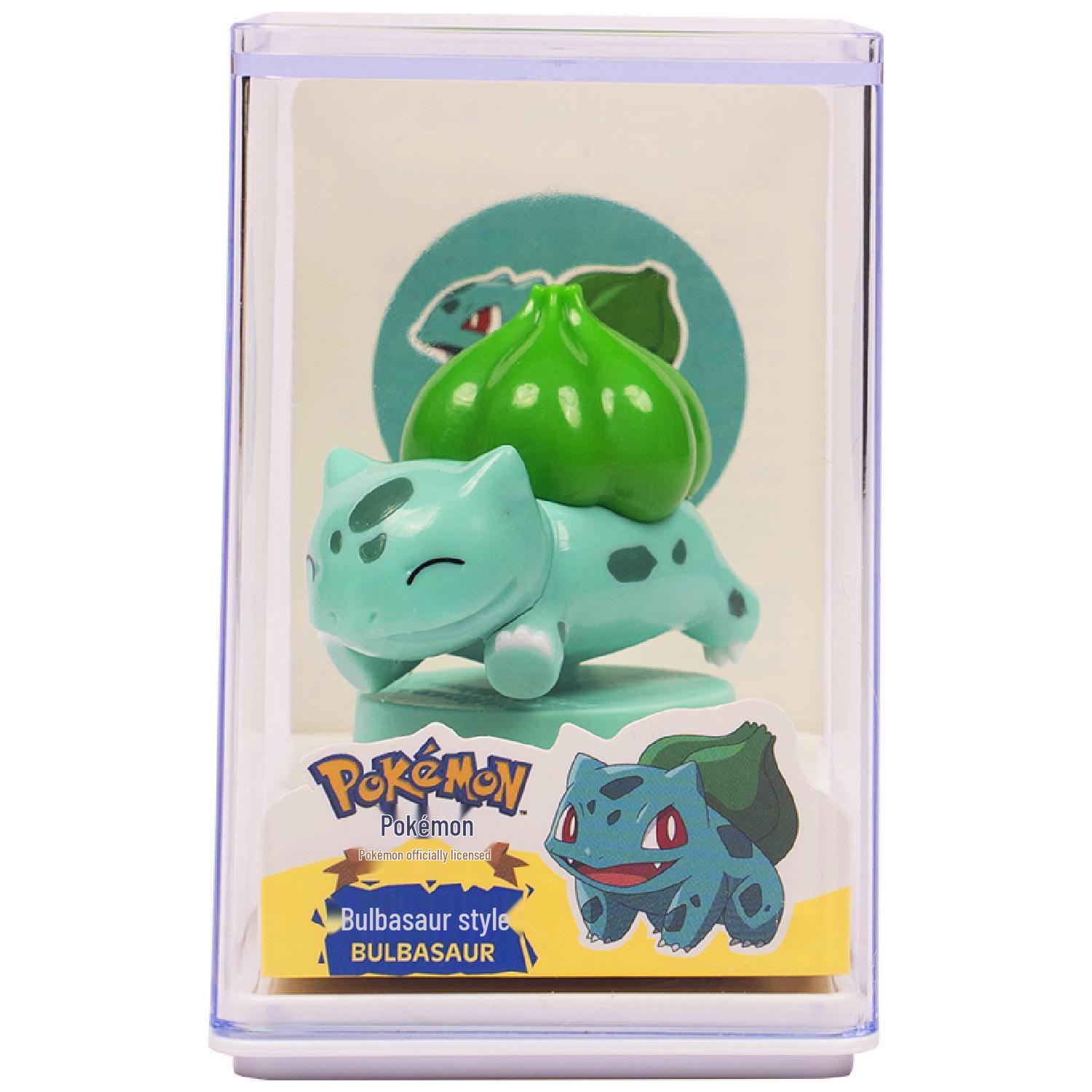

Official Pokémon Figurine Set: Pikachu, Charmander, Bulbasaur – Stamp Toy & Ornament