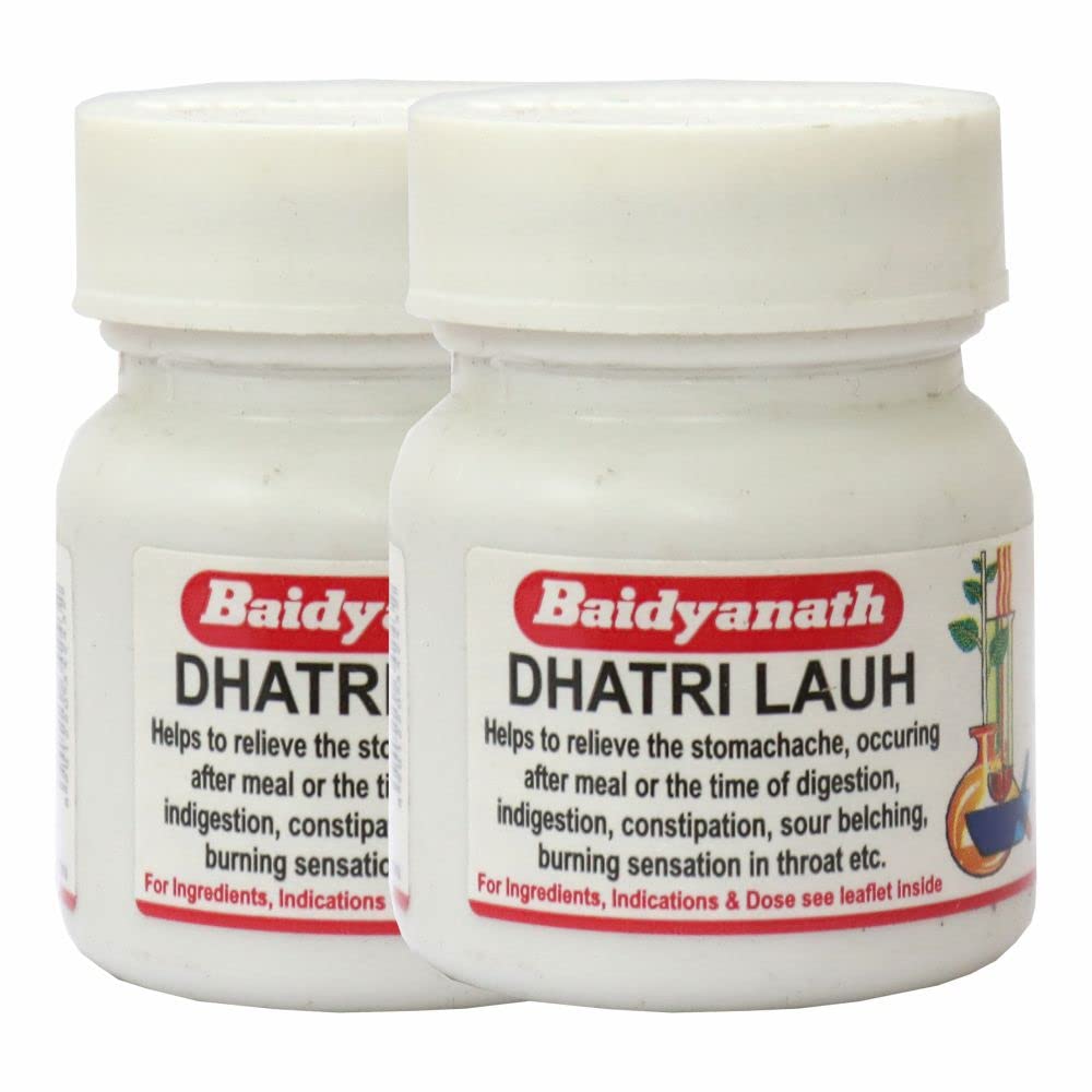 

Baidyanath Asli Ayurved Dhatri Lauh Ayurvedic Supplement For Digestive Health 40 Tablets X Pack Of 2