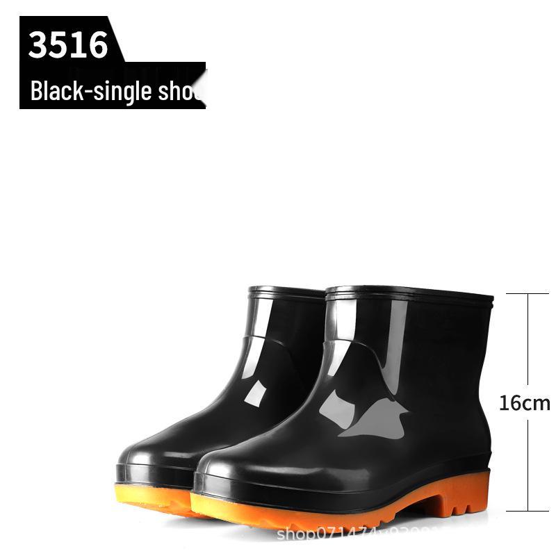 Men's Military Protection Non-Slip High-Top Water & Rain Rubber Shoes