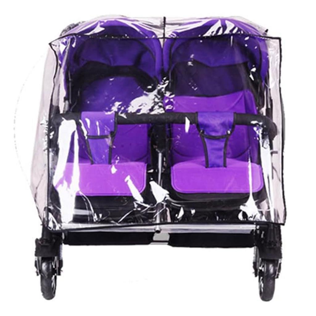 Twin Baby Strollers Raincoat Waterproof Full Wrap Case Protector Windproof Pram Cart Protective Sleeve for Outdoor Use