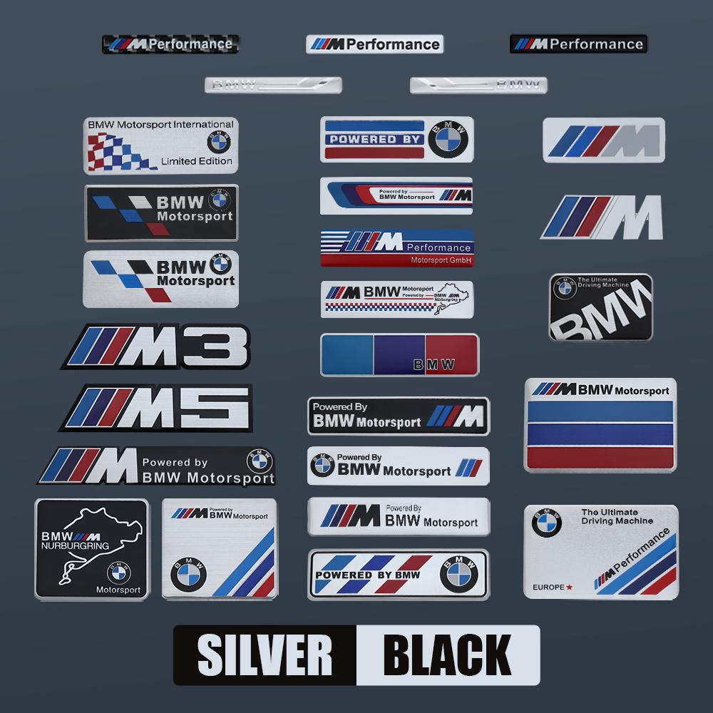 Auto Decoration Stickers 3D Aluminum Car Body Tail Trunk Badge Decals For BMW M Performance M3 M5 Motor Sport Emblem Accessories
