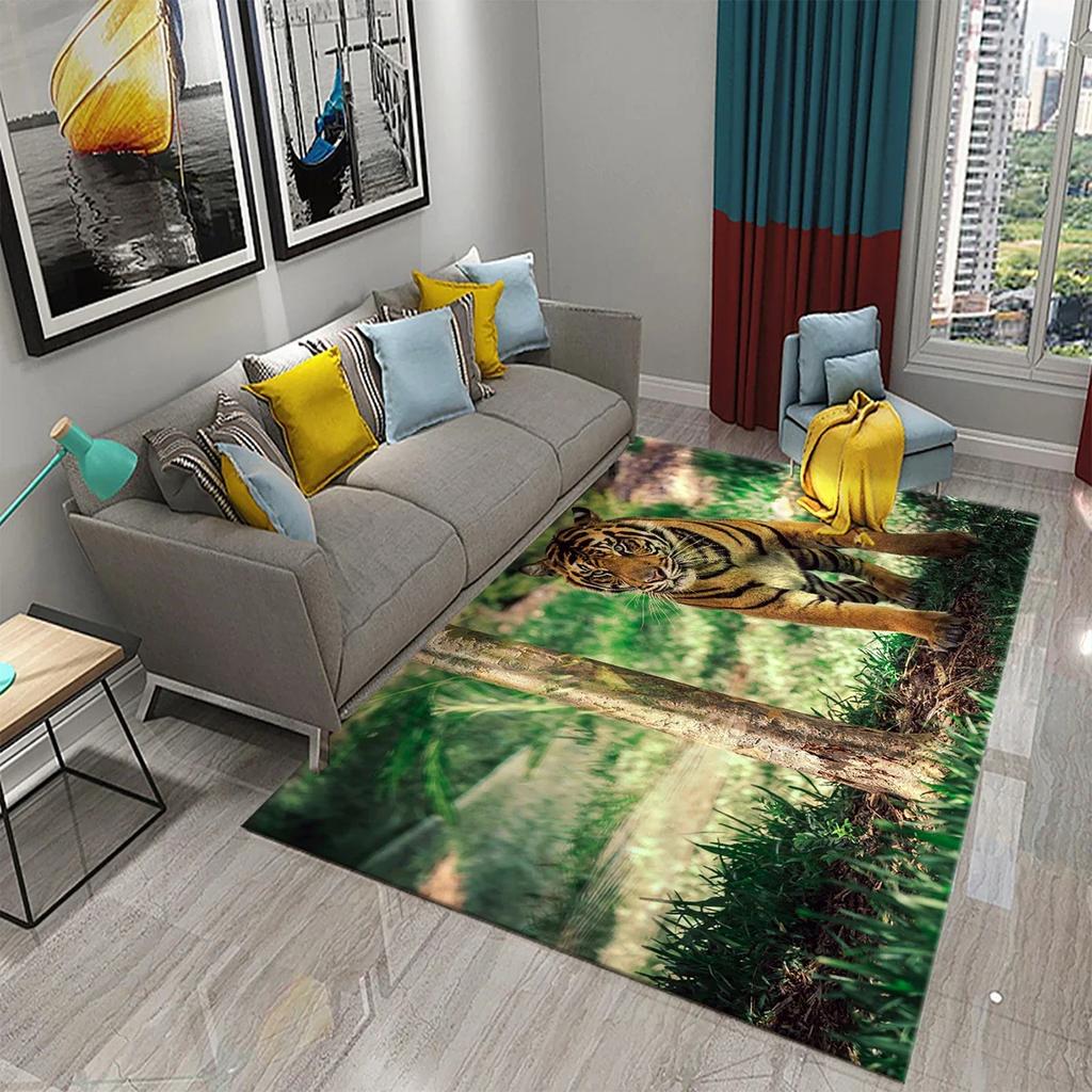 3D Lovely Forest Wildlife Carpet for Kitchen Floor Mat Bedroom Living Room Long Bedside Area Rug Hallway Carpet Entrance Doormat