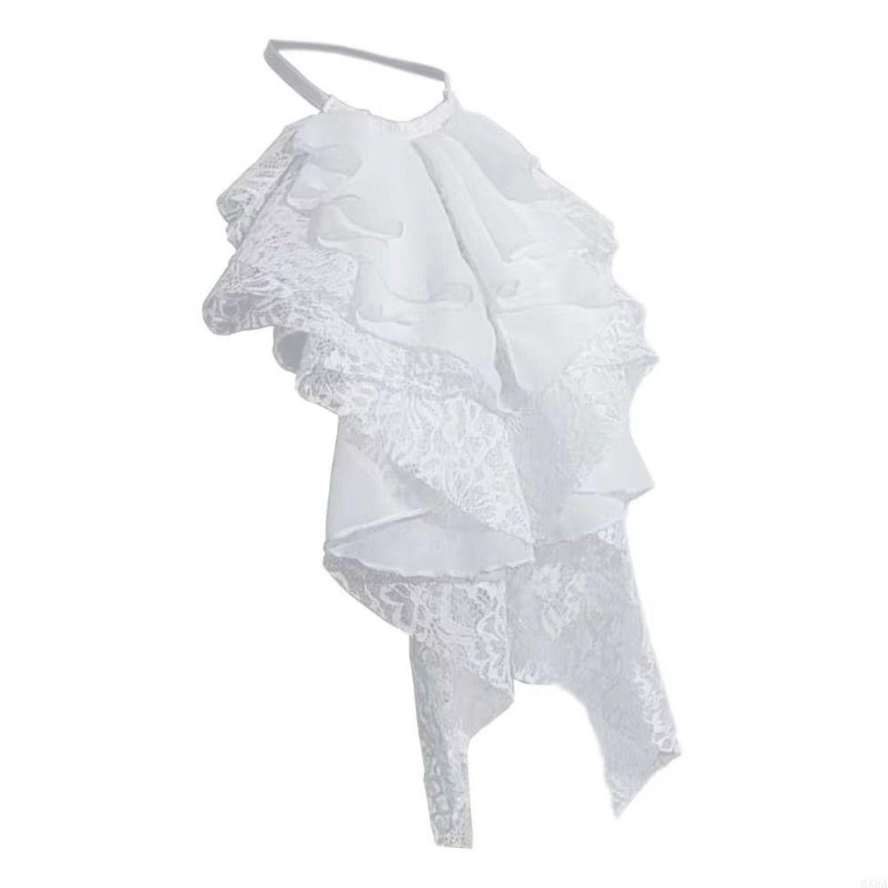 Adjustable Layered Lace False Collar Detachable Decorative Lace Neckline  Women