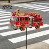 Wind Spinner Garden for Outside Big Foot Riding Motorcycle/Truck/Airplane Metal Rotatable Patio Yard Windmill with Stake Retro Courtyard Porch