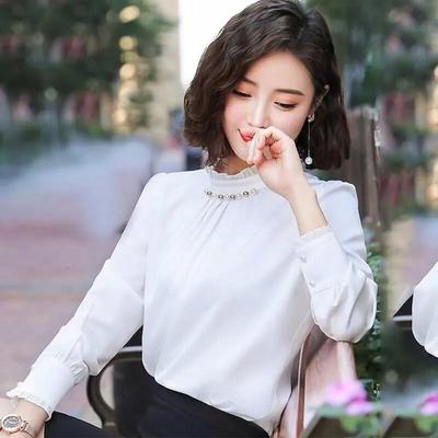 Damen Herbst Langarm Locker Chiffon Hemd Mittelalterliche Ältere Frauen Unterhemd