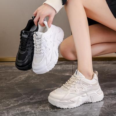 2025 Spring and Autumn New Breathable Dad Shoes Children's Korean Version Black Sports and Leisure Shoes Women's Platform Running Women's Shoes