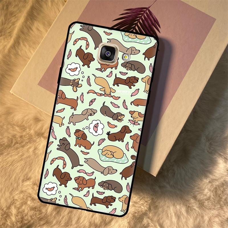 Dachshund Dog Cover For Samsung Galaxy A6 A7 A8 A9 J8 J4 J6 Plus 2018 J7 J5 J3 2016 A5 A3 2017 Back Case