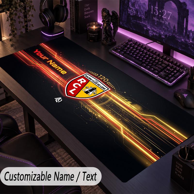 Large Mouse Padracing Club De Lens Custom Name Text Personalized Desk Mat Non Slip Gaming Pad