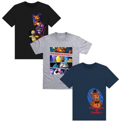 Five Nights At Freddys Childrens/Kids Collage T-Shirt (Pack of 3)