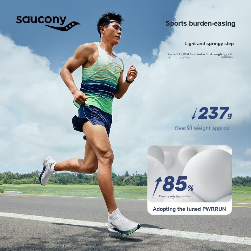 Saucony Mirage Flow Lightweight Training Running Shoes Men Sneakers Light-Purple White S28214-1
